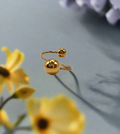 Double Gold Ball Ring