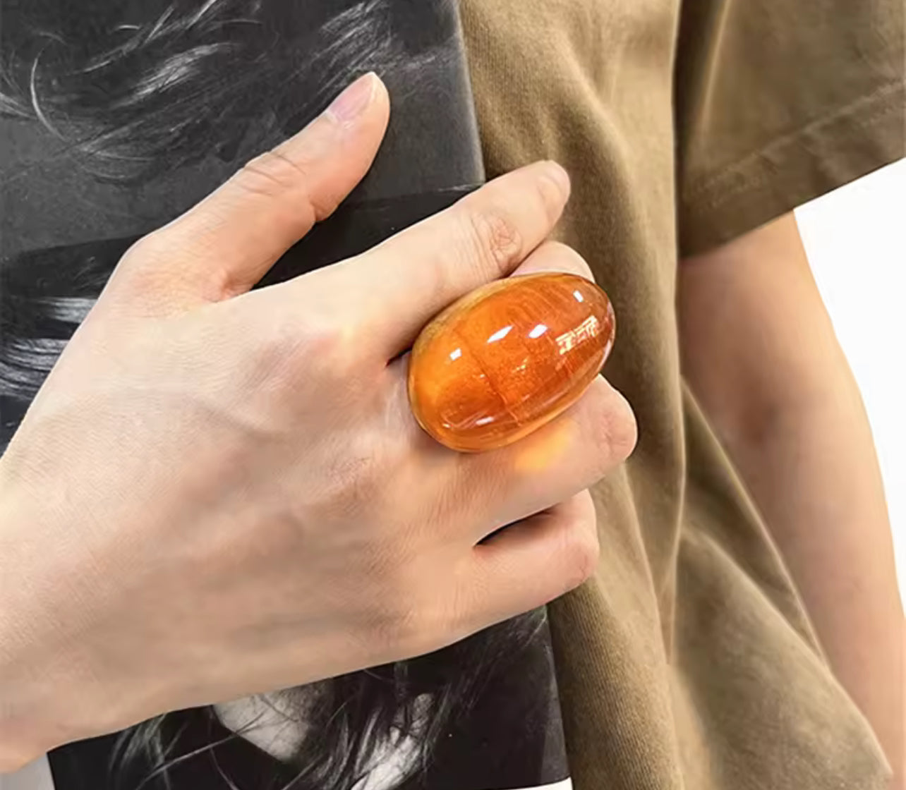 Amber Dust Ring