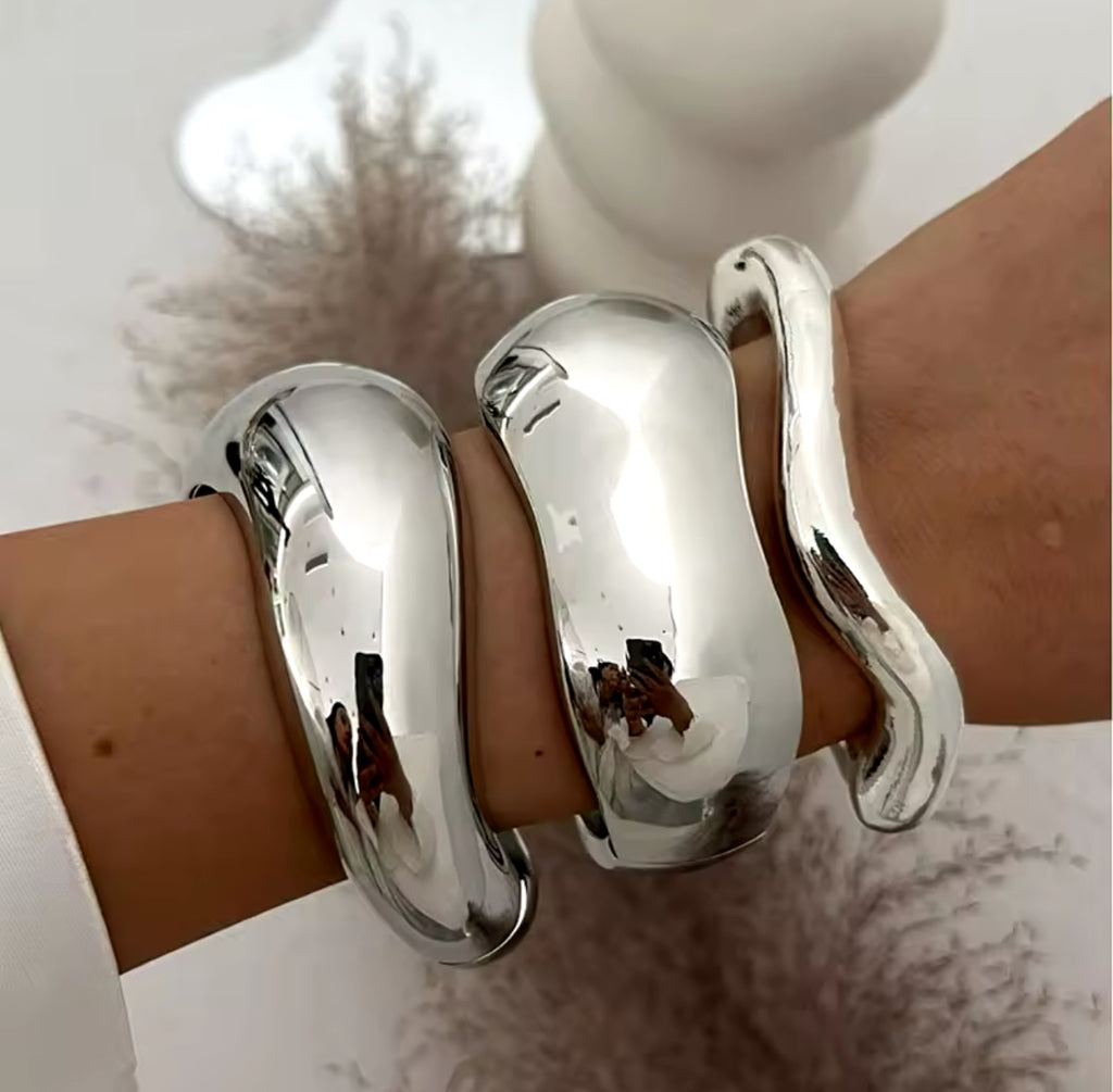 Oval Chrome Bangle