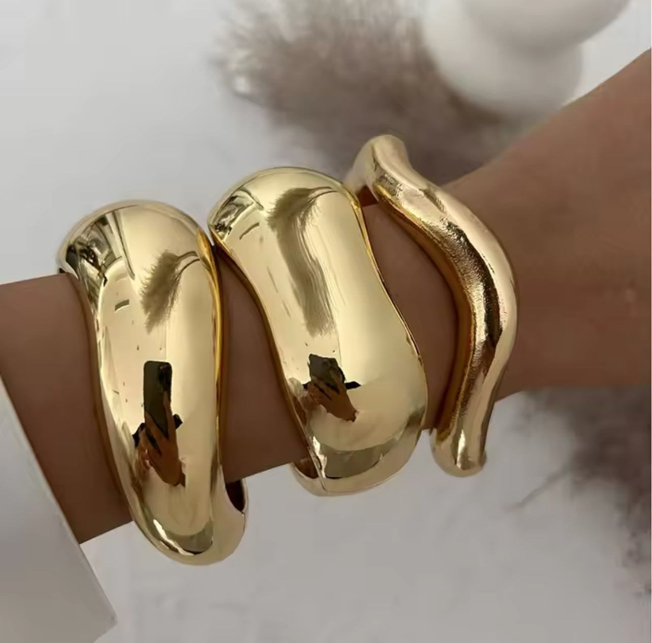 Oval Chrome Bangle