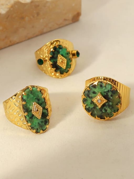 Green Stones Rings