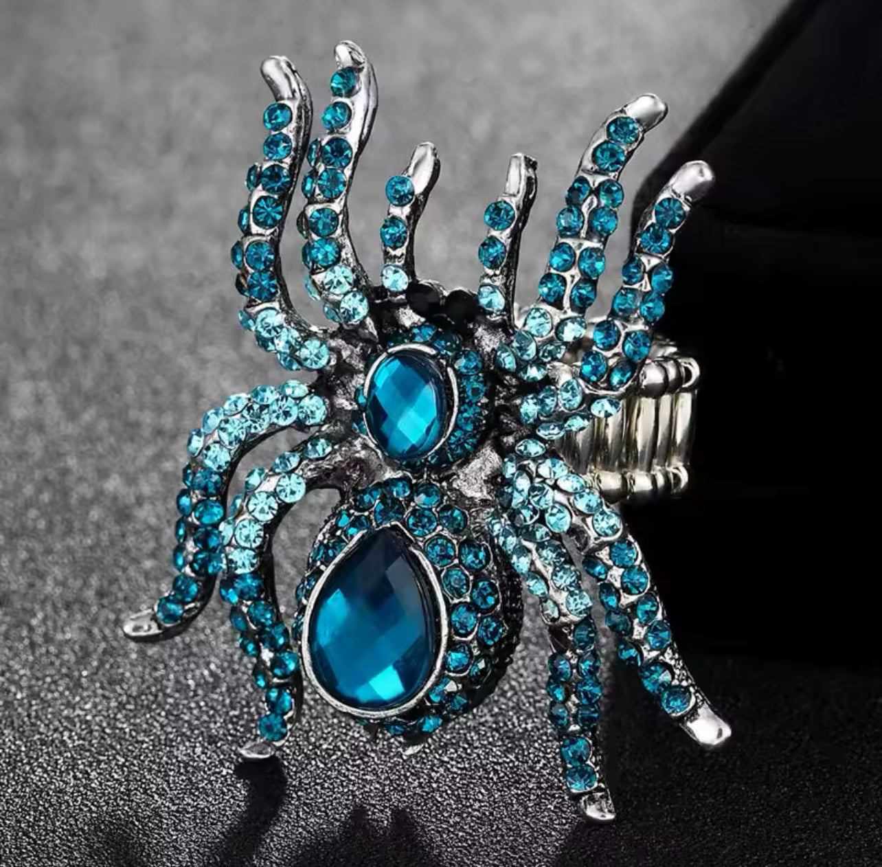 Blue Spider Ring