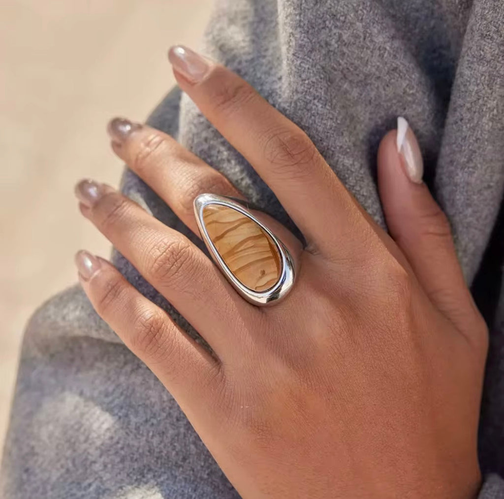 Wood-Stone Ring