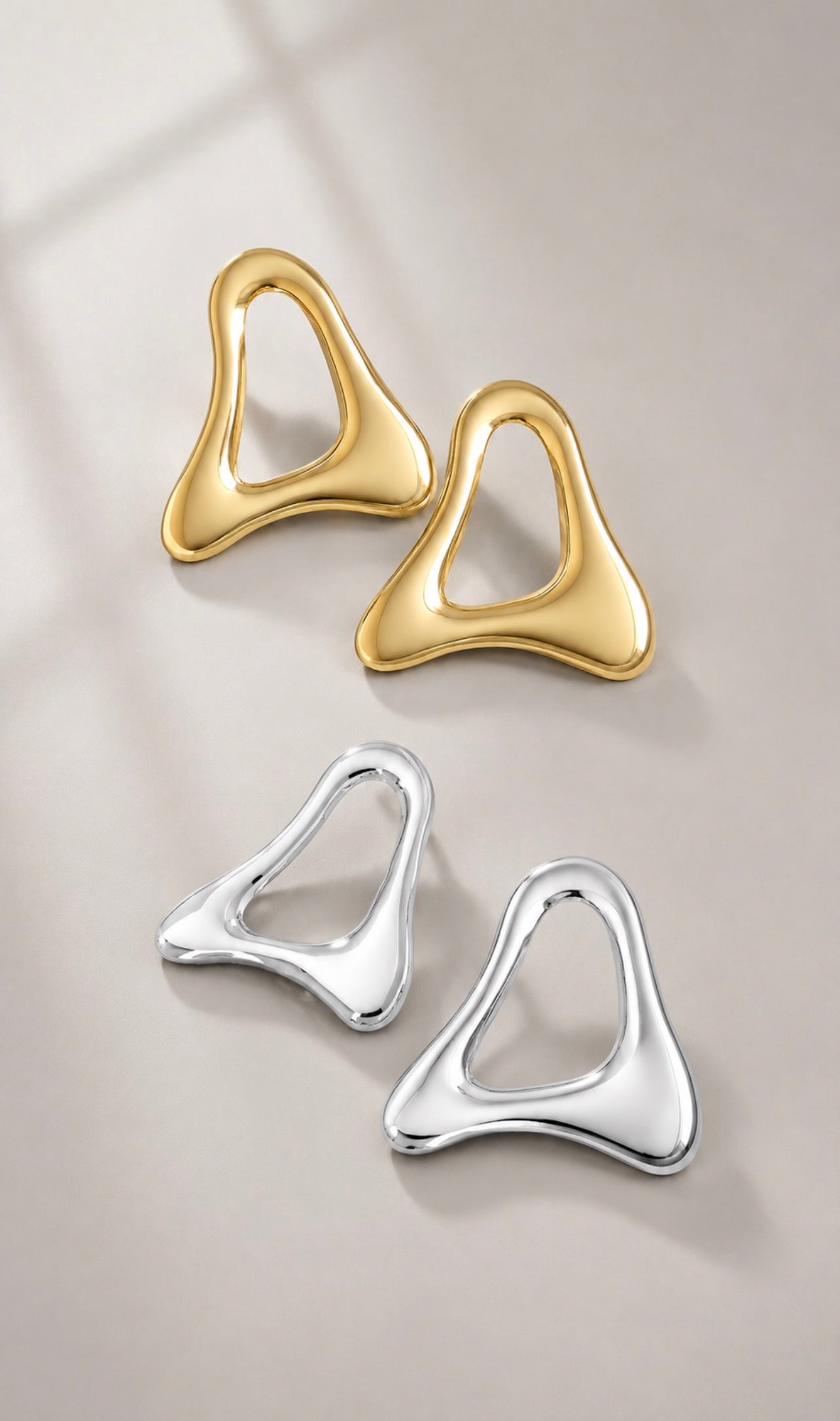Mini Chrome Sculpt Earrings