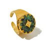 Green Stones Rings
