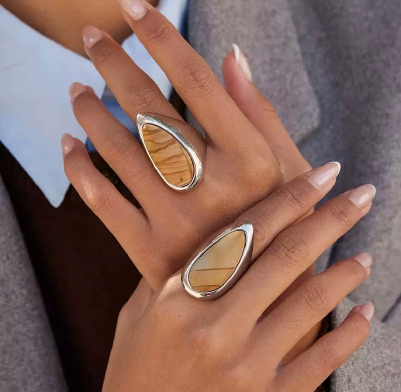 Wood-Stone Ring