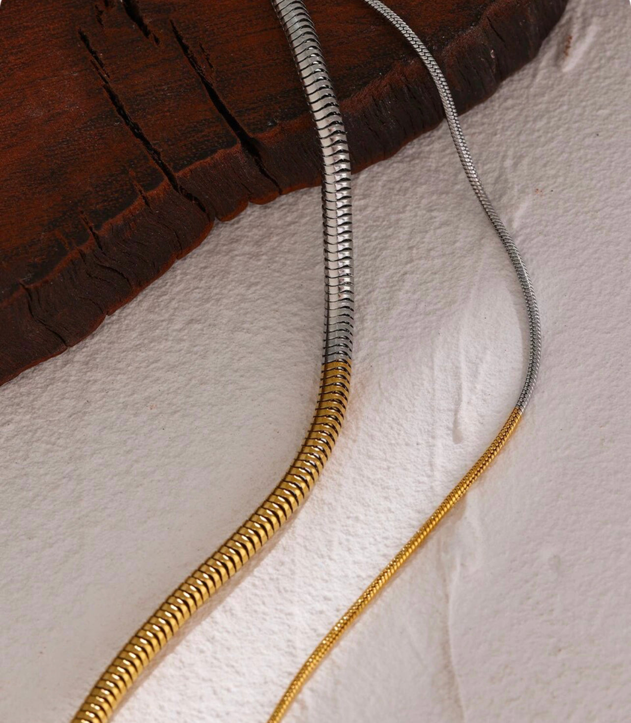 Snake Two Tone Necklace