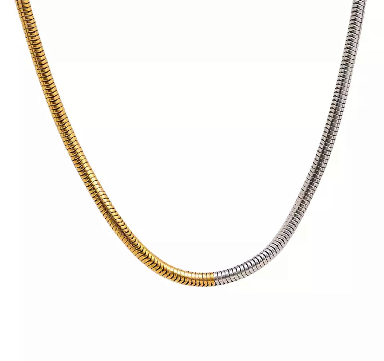 Snake Two Tone Necklace