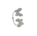 Double Butterfly Adjustable Ring